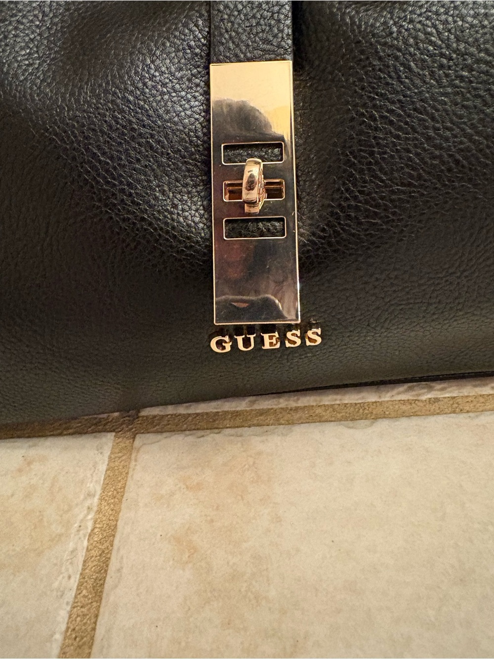 NWT GUESS Brooke Hobo Shoulder Bag Black Gold Hardware Luxury Classic Charm - Picture 3 of 11